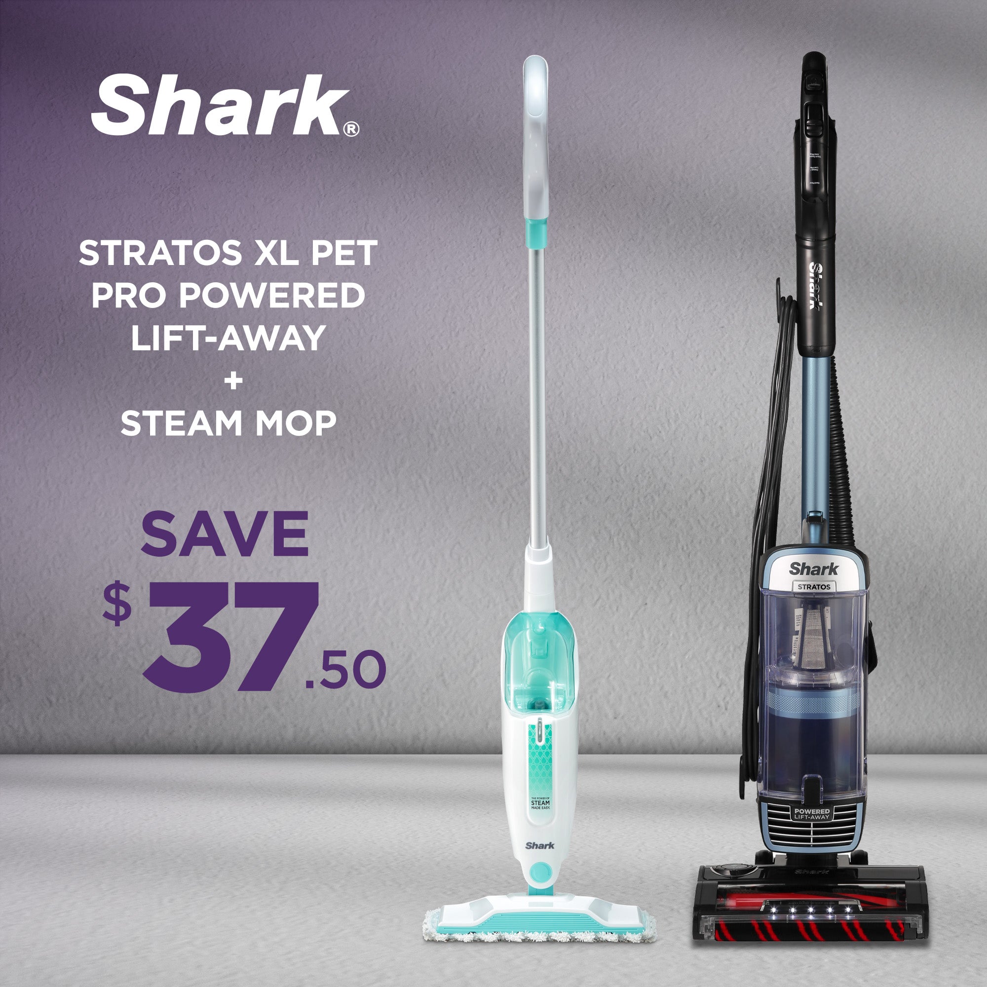 Shark Stratos XL Pet Pro Vacuum with Odour Neutraliser & Steam Mop